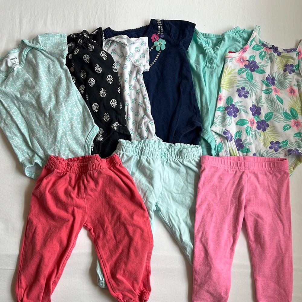 Carter’s Size 6 Months Baby Girl Summer Clothes Bundle